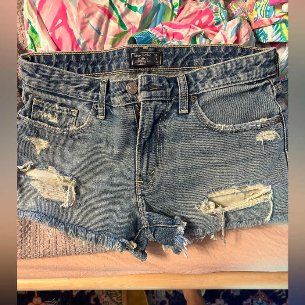 Abercrombie & Fitch Women's Distressed Denim Shorts